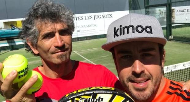 Alonso, del circuito al pádel