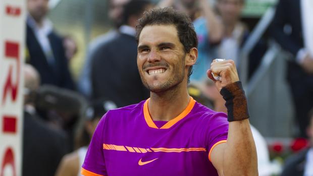 Rafa Nadal celebrando su victoria en el Mutua Madrid Open