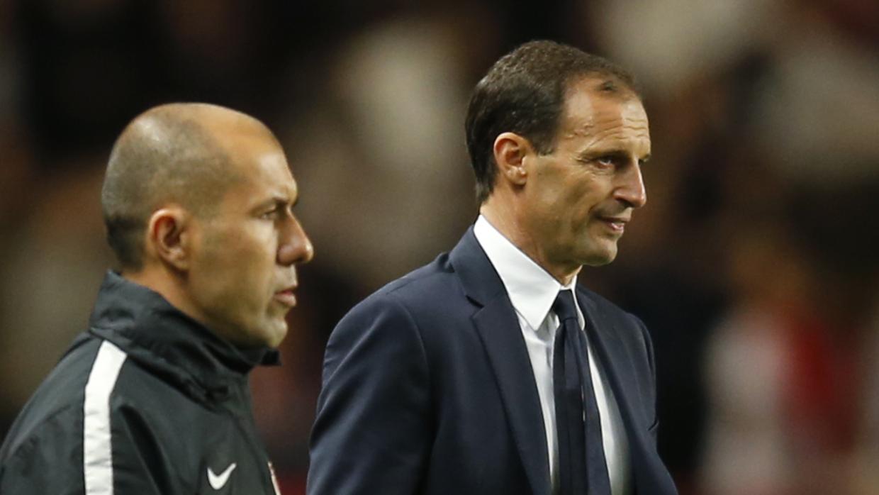 Leonardo Jardim y Massimiliano Allegri durante las semifinales de la Champions League de 2017.