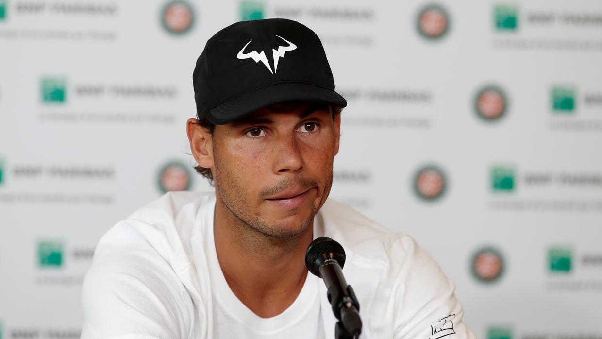 Nadal, durante la rueda de prensa posterior al duelo ante Carreño