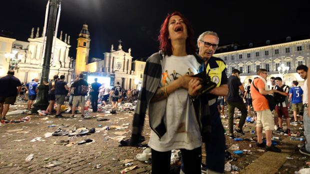 Imagen tras la estampida en Turín que provocó 1.527 heridos