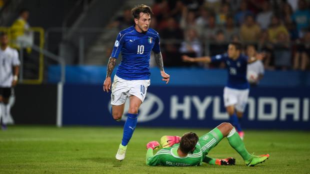 Federico Bernardeschi, tras marcar el único tanto del Italia-Alemania