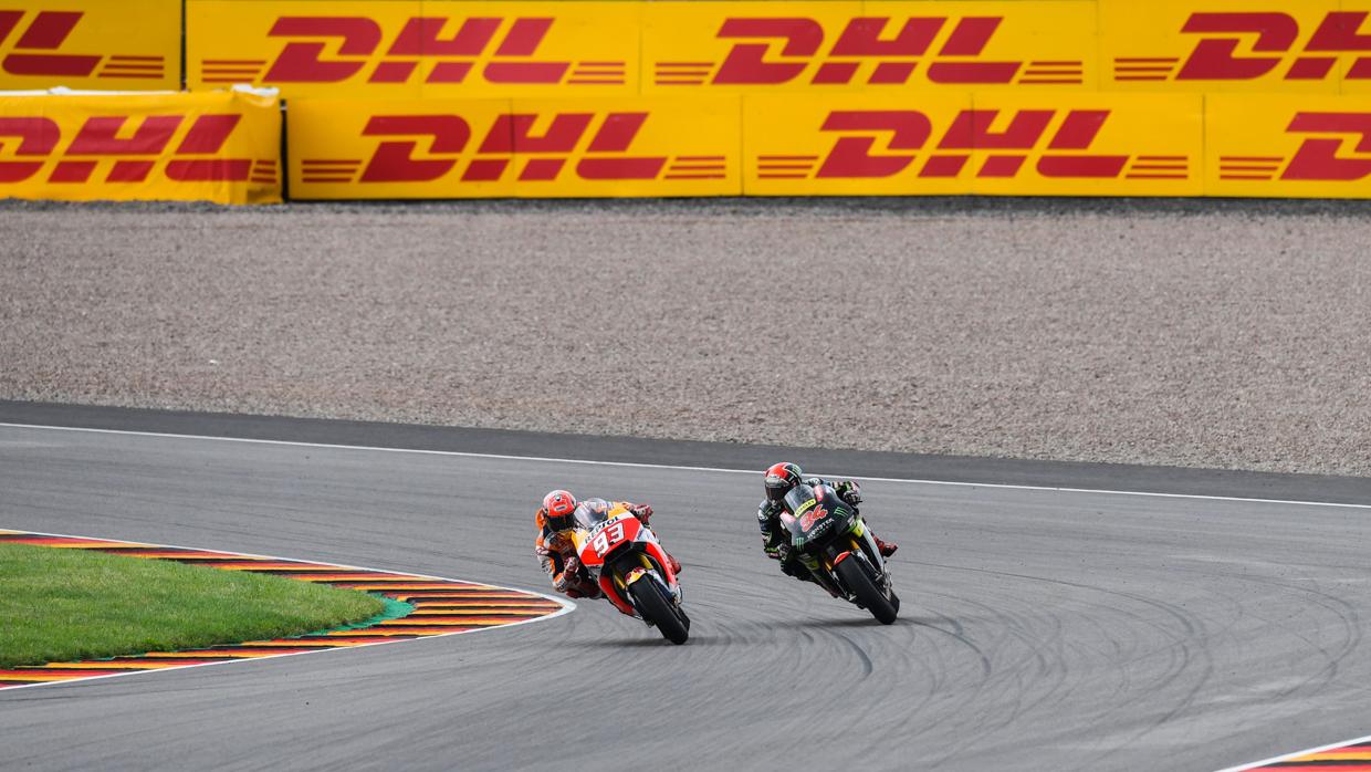 Marc Márquez, en el podio de Sachsenring