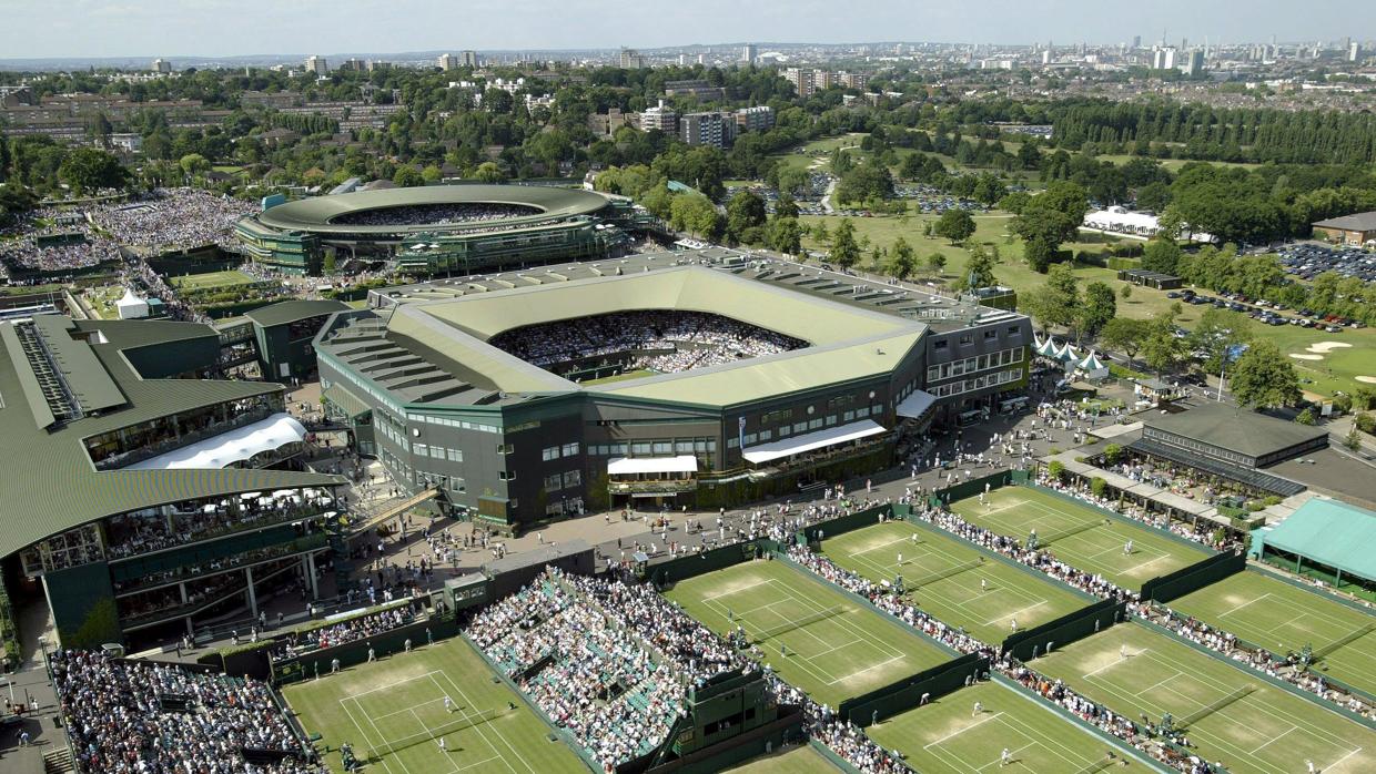 Vista aérea del All England Tennis Club.