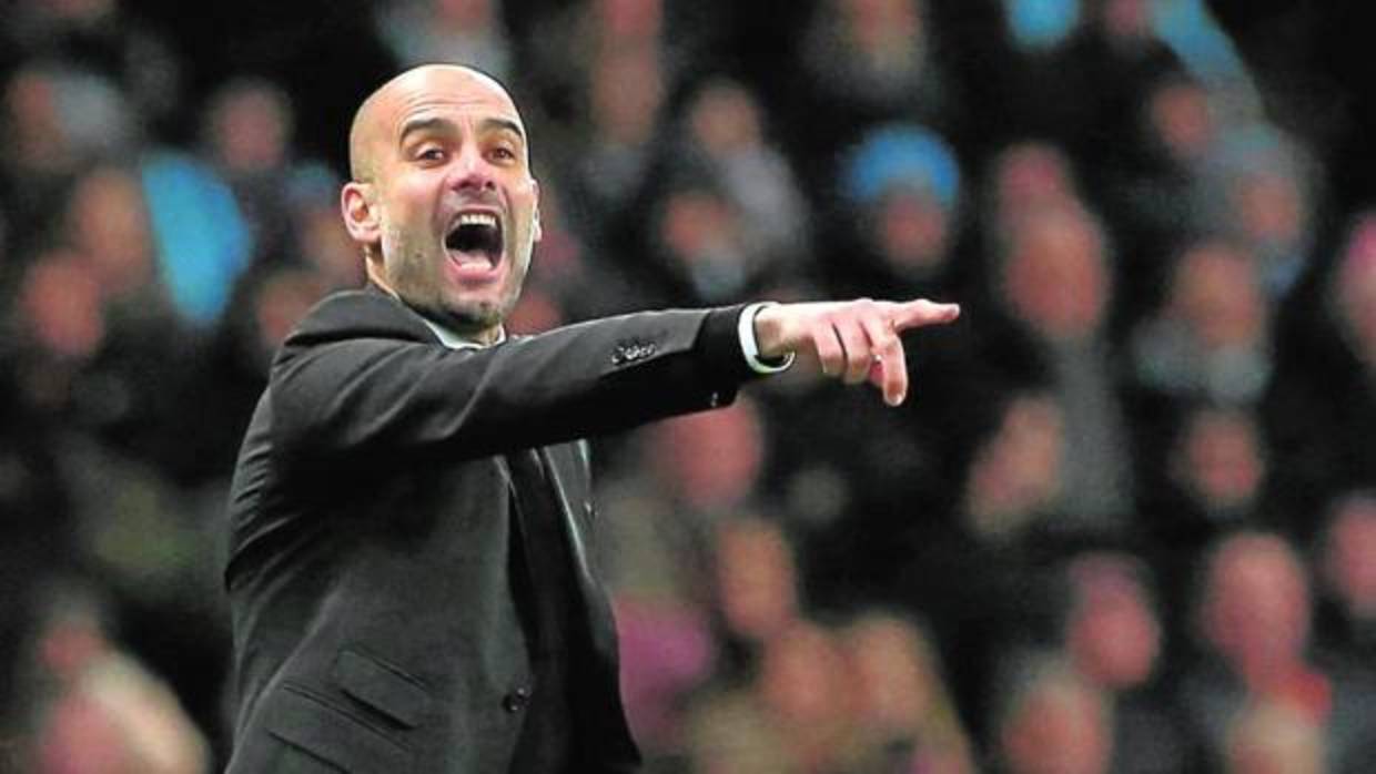 Guardiola, en un partido con el City