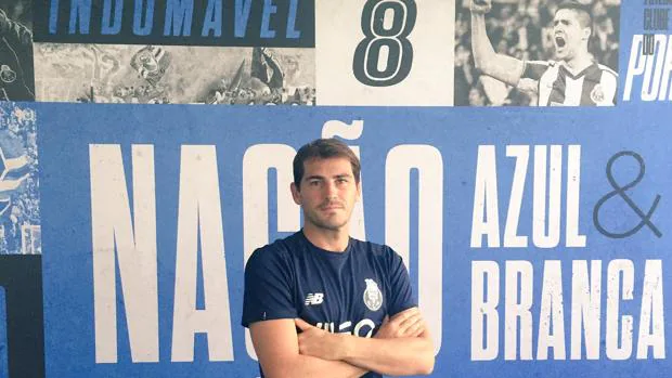 El portero español Iker Casillas en las instalaciones del Oporto