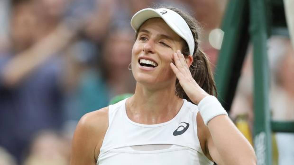 Johanna Konta, emocionada tras su victoria ante Halep