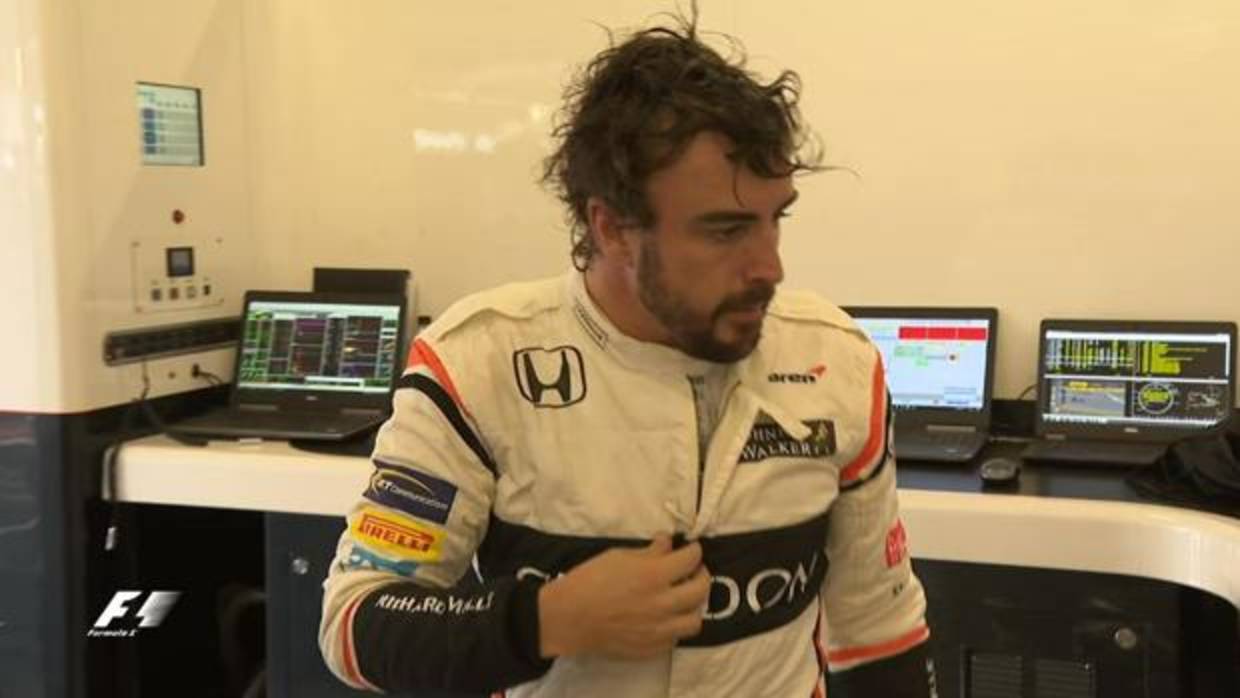 Fernando Alonso, tras su abandono en Silverstone