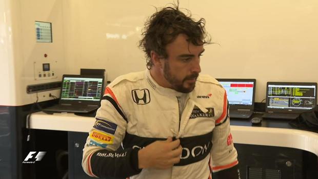 Fernando Alonso, tras su abandono en Silverstone