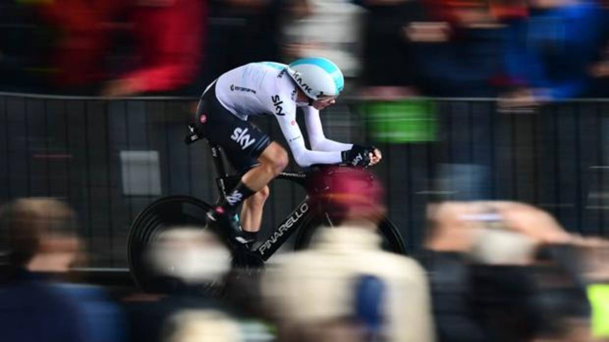 Chris Froome, durante la primera etapa del Tour de Francia