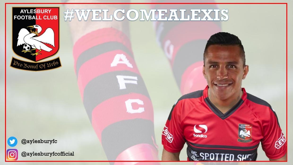 El Aylesbury, de la séptima categoría del fútbol inglés, bromeó con el fichaje de Alexis