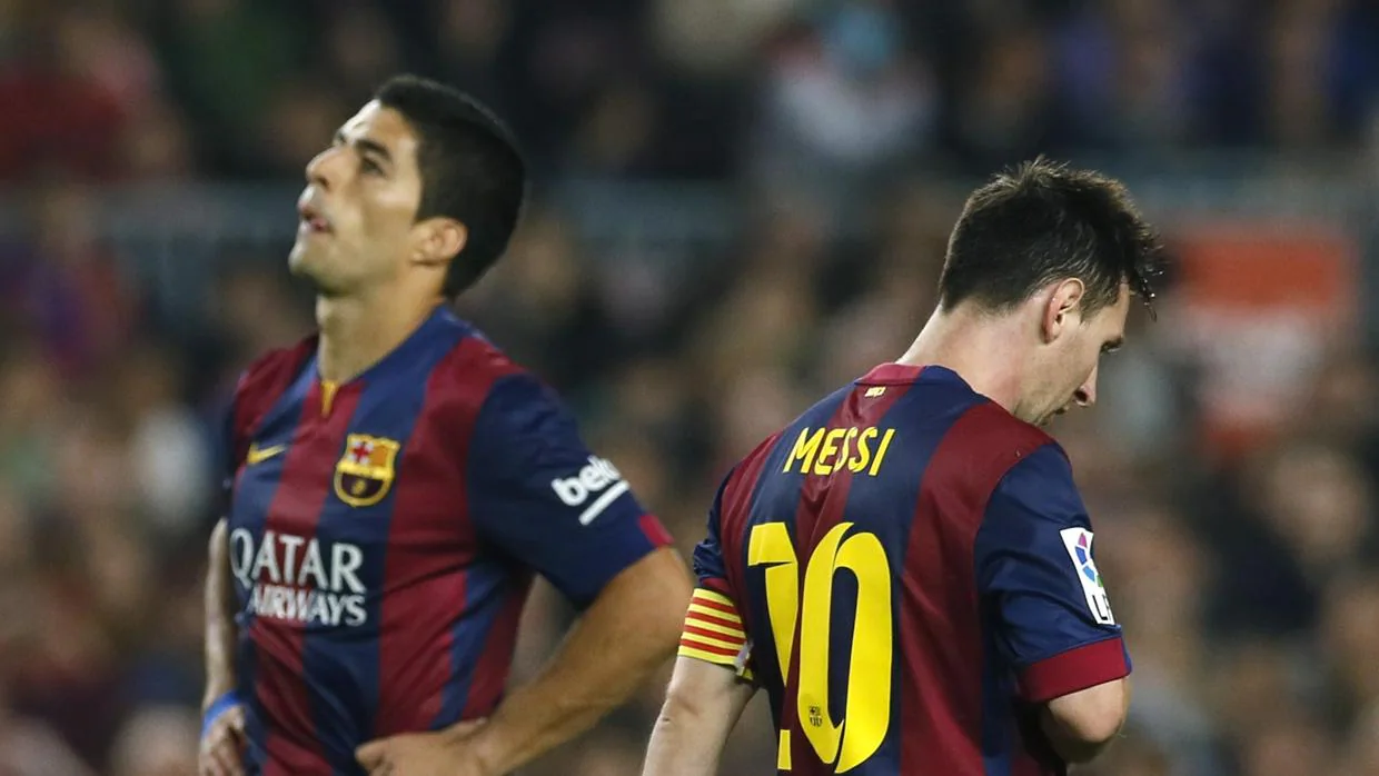 Messi y Luis Suárez durante un partido del Barcelona