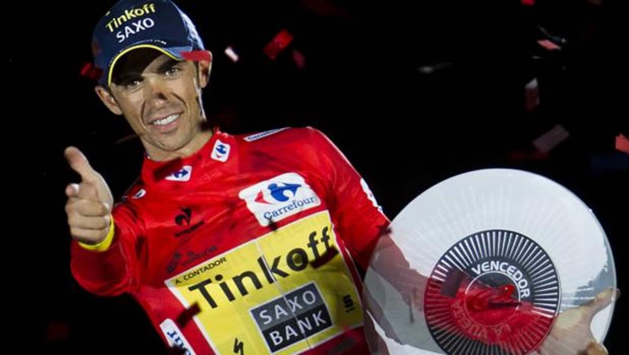 Contador, en su último triunfo en La Vuelta