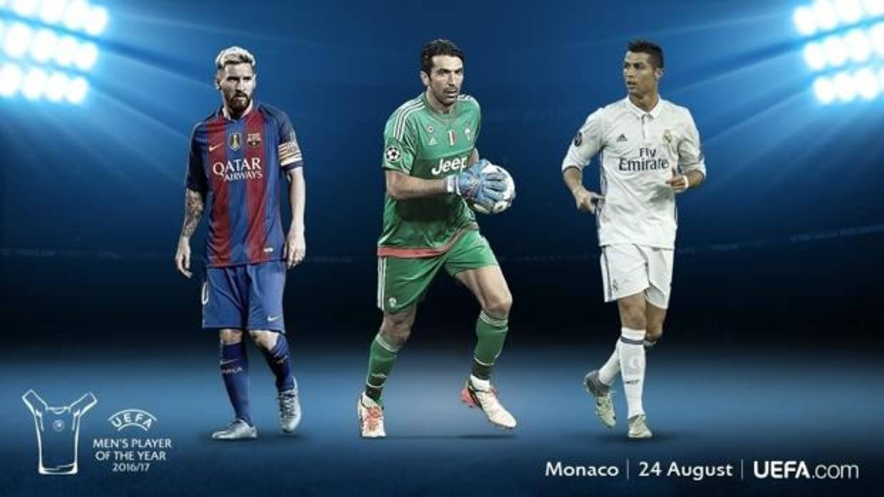 Cristiano, Messi y Buffon, finalistas al Mejor Jugador del Año