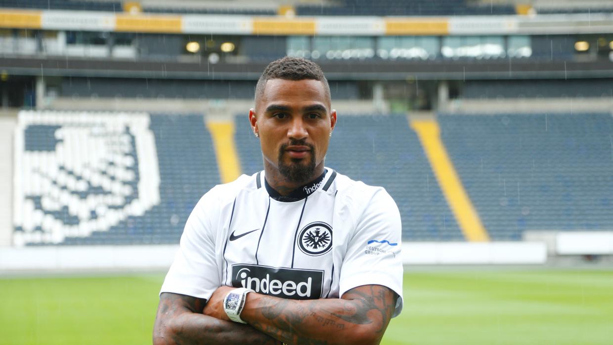 Boateng, en su presentación con el Eintracht Frankfurt