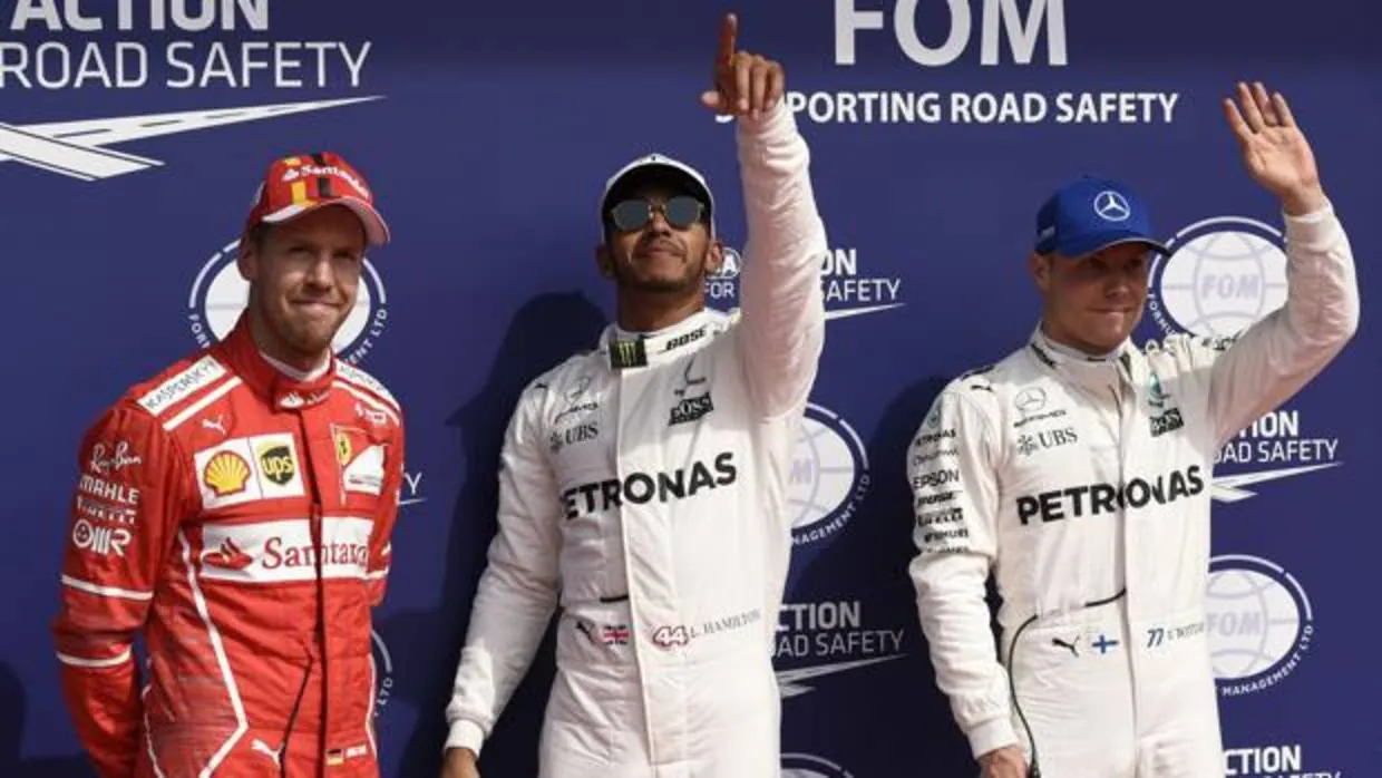 Hamilton, feliz en el podio