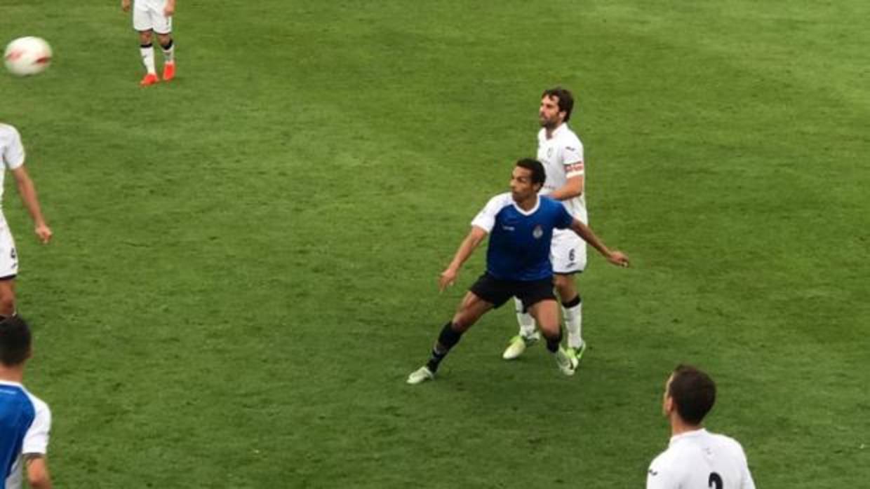 Valdo, en el partido de este domingo frente al Guernica