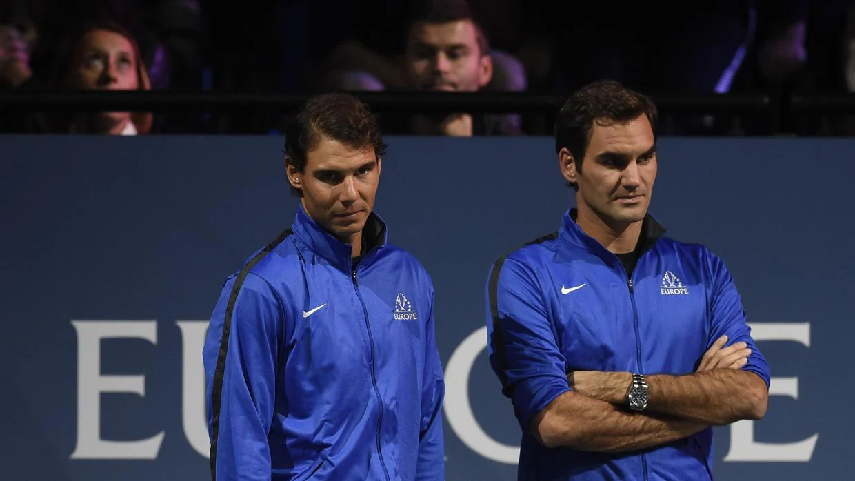 Rafael Nadal y Roger Federer en la Laver Cup