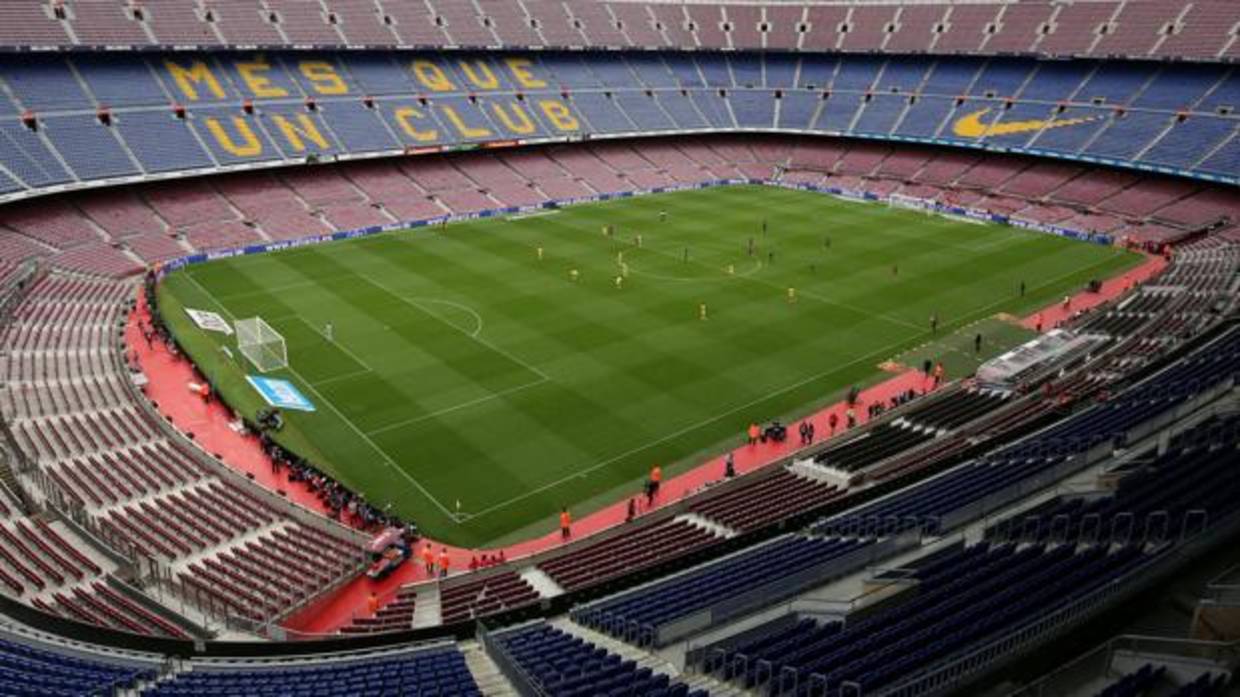 Aspecto del Camp Nou durante el Barcelona-Las Palmas