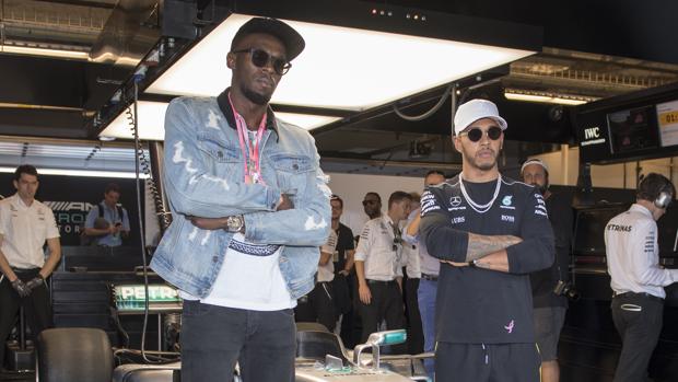 Usain Bolt, copiloto de Lewis Hamilton: «Creí que iba a morir»