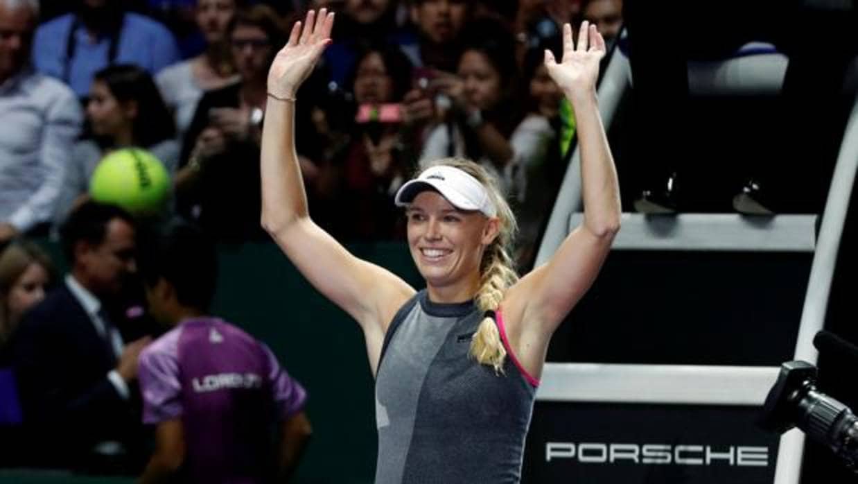 CAroline Wozniacki, tras su victoria en las WTA Finals ante Venus Williams