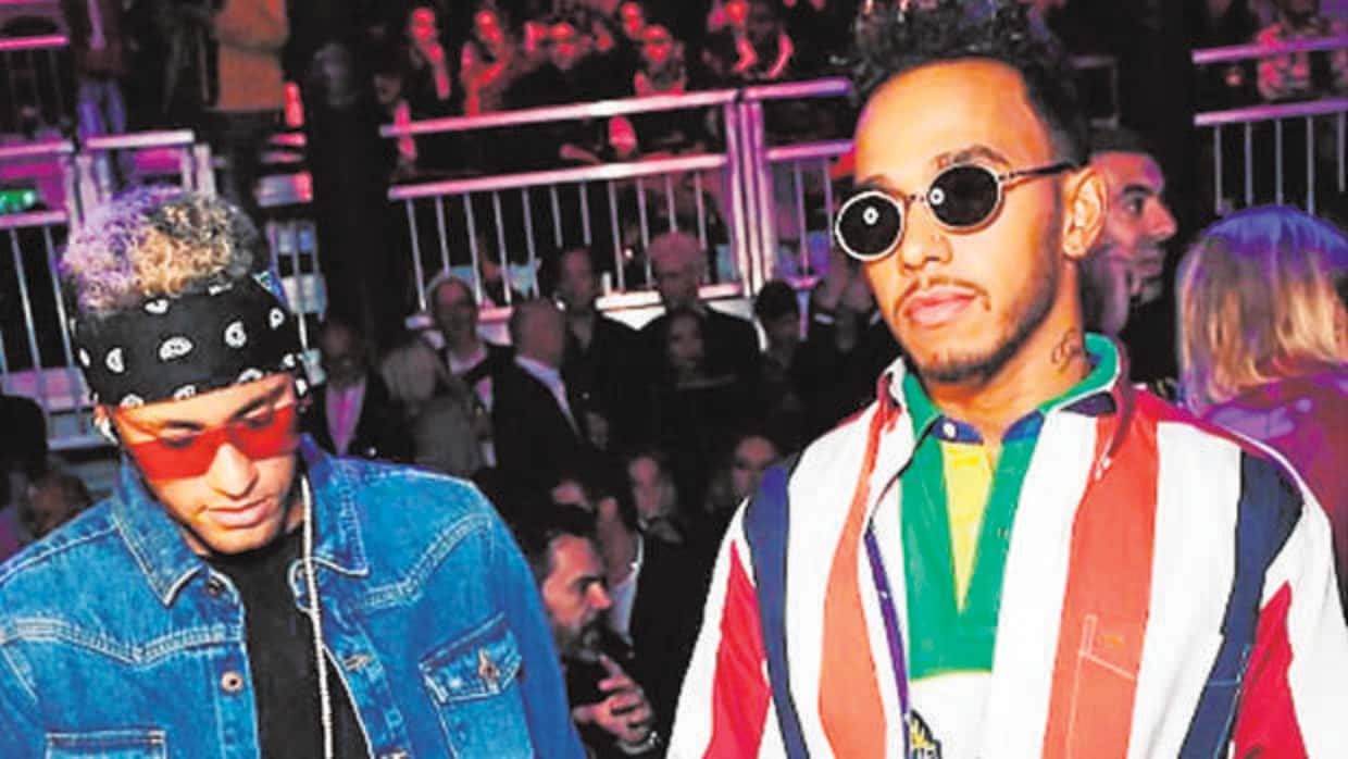 Hamilton, de fiesta con Neymar