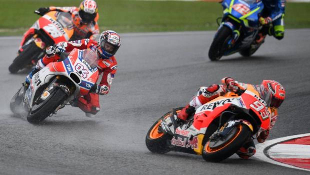 Marc Márquez, durante la carrera de Malasia