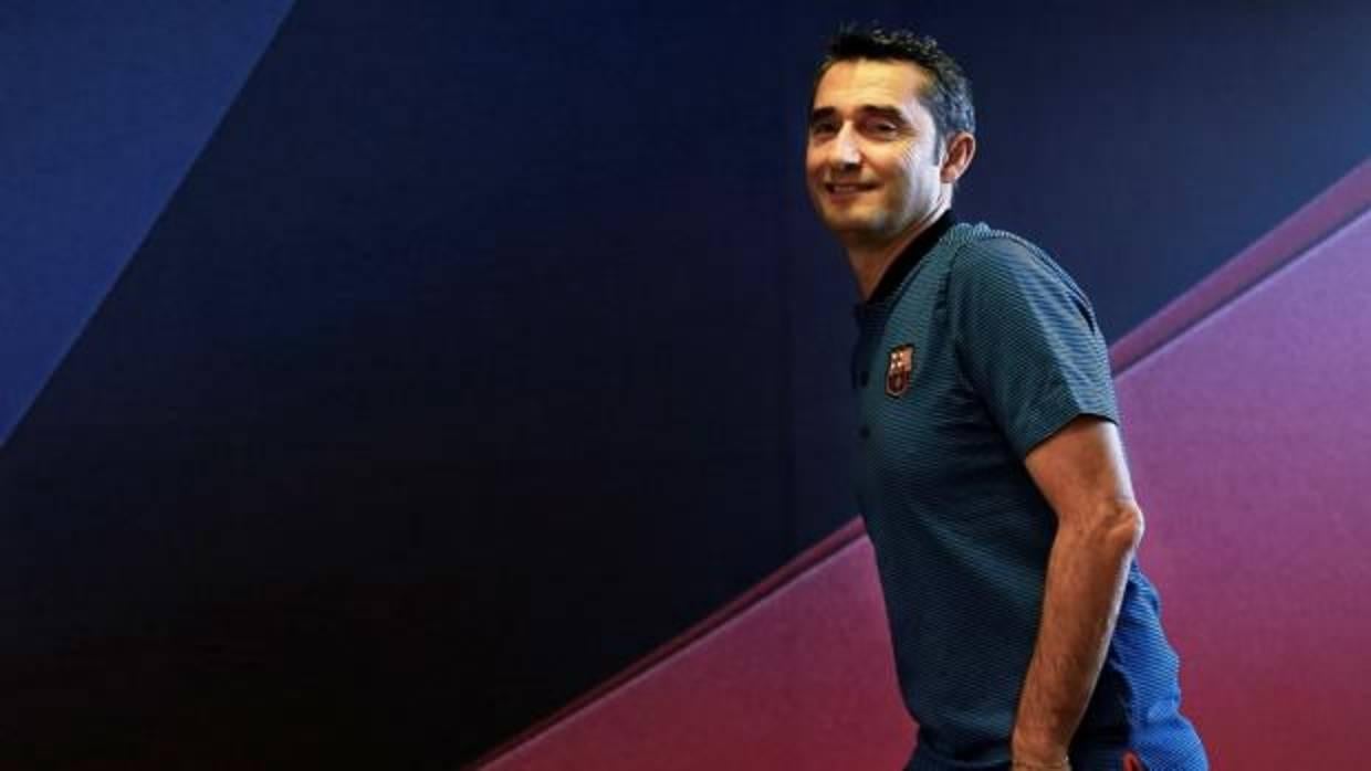 Ernesto Valverde durante una rueda de prensa