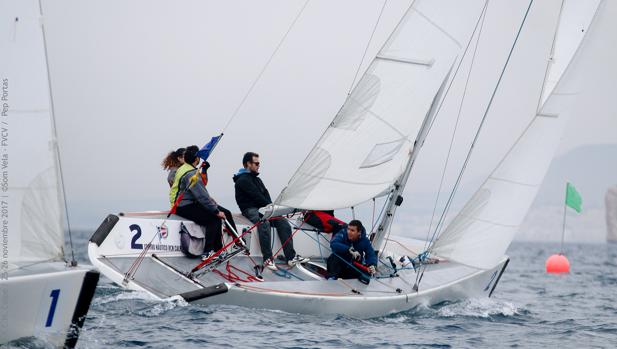 El viento condicionó el programa de la Liga "Match Race» en Calpe