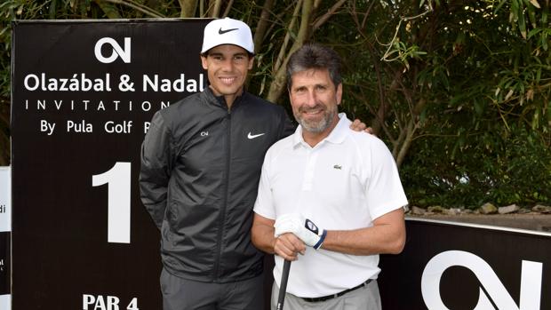 Nadal gana a Olazábal jugando al golf