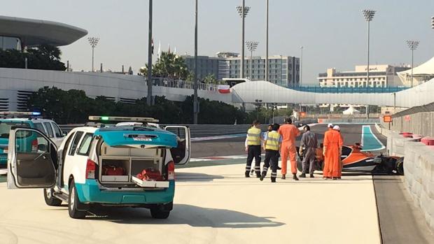 Accidente de Fernando Alonso en los test de Abu Dabi