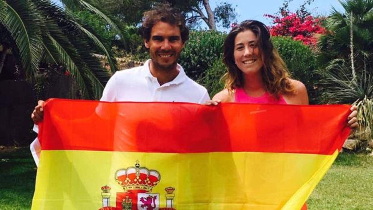 Nadal y Muguruza, en septiembre, cuando compartieron número uno mundial en la ATP y la WTA