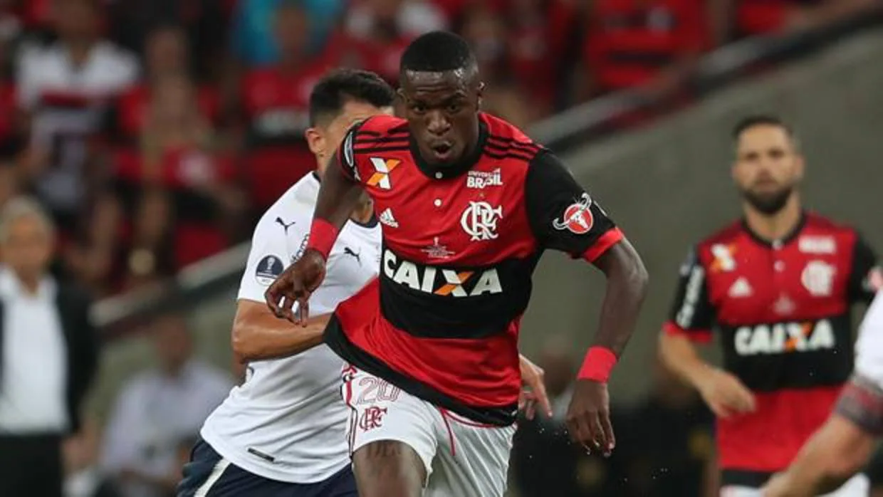 Vinicius Junior, durante un partido del Flamengo