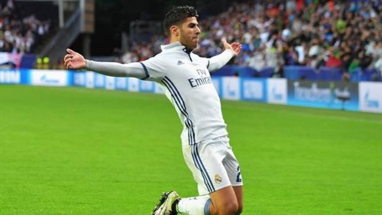 Marco Asensio, durante un partido del Real Madrid