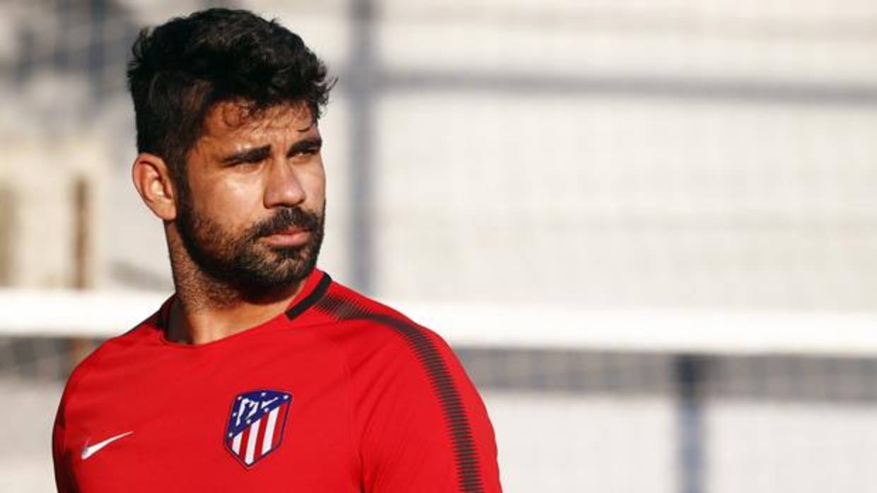 Diego Costa, durante un entrenamiento en Majadahonda