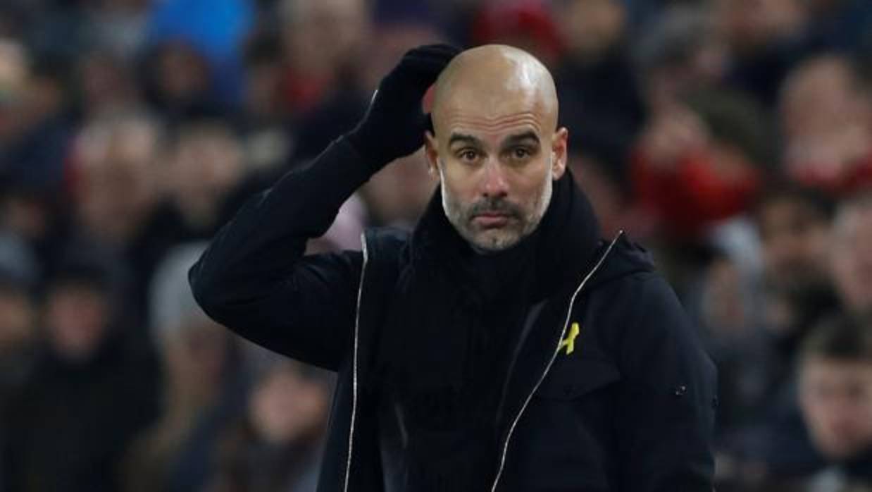 Guardiola, en el Liverpool-Manchester City de este domingo