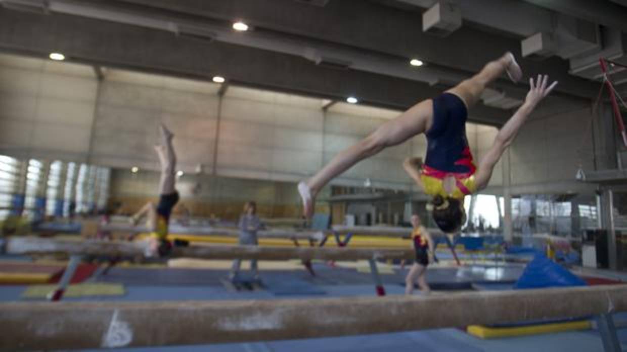 Gimnastas en el Centro de Alto Rendimiento de Madrid