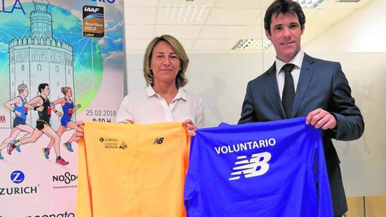 María Wandossel,d e Motorpress Ibérica, y David Guevara, delegado de Deportes