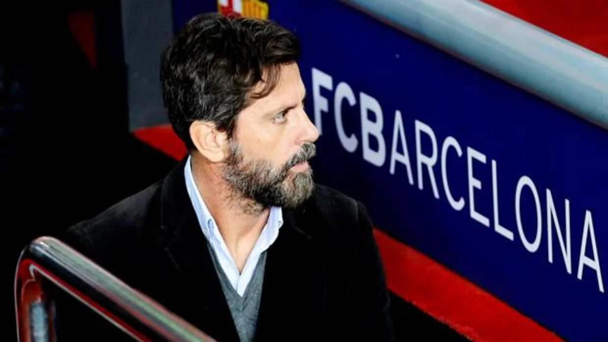 Quique Sánchez Flores durante el partido contra el Barcelona