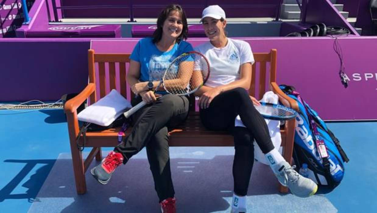 Conchita Martínez y Garbiñe Muguruza, juntas en Doha