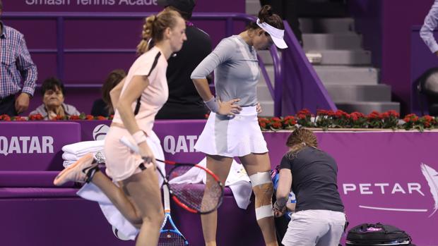 Kvitova frena el ascenso de Muguruza