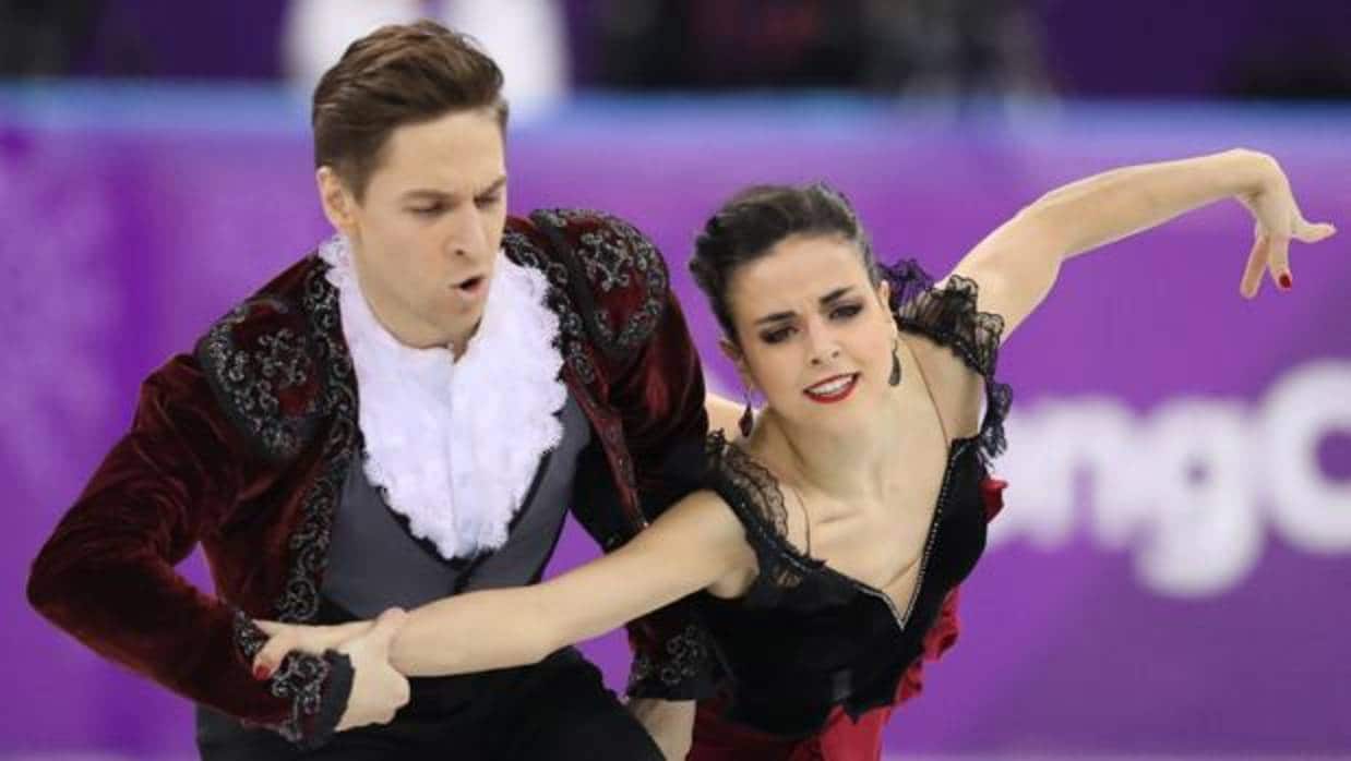 Sara Hurtado y Kiril Khaliavin, durante su actuación en Pyeongchang