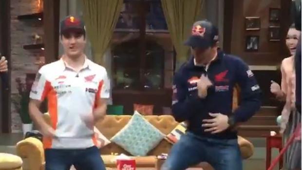 El desatado baile de Marc Márquez en la televisión de Indonesia