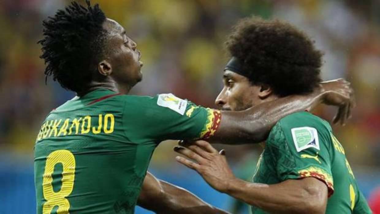 Pelea entre Assou-Ekottoy Moukandjo en el Mundial de Brasil de 2014