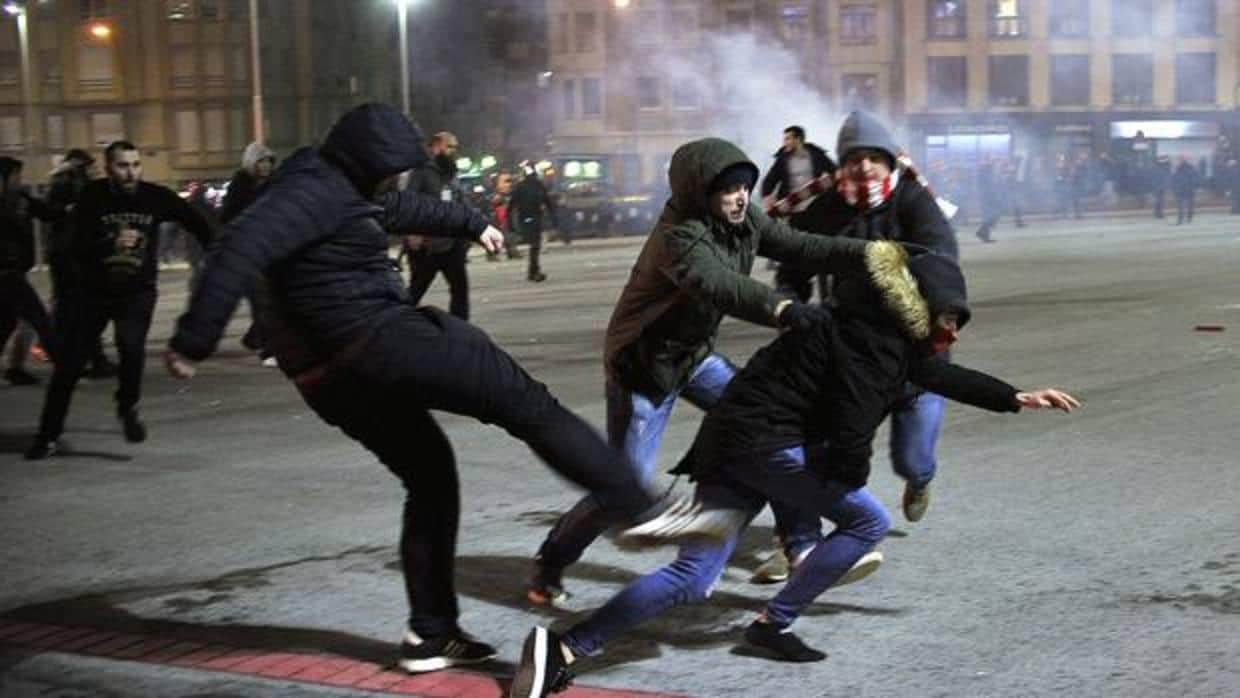 Enfrentamientos entre ultras del Athletic y del Spartak