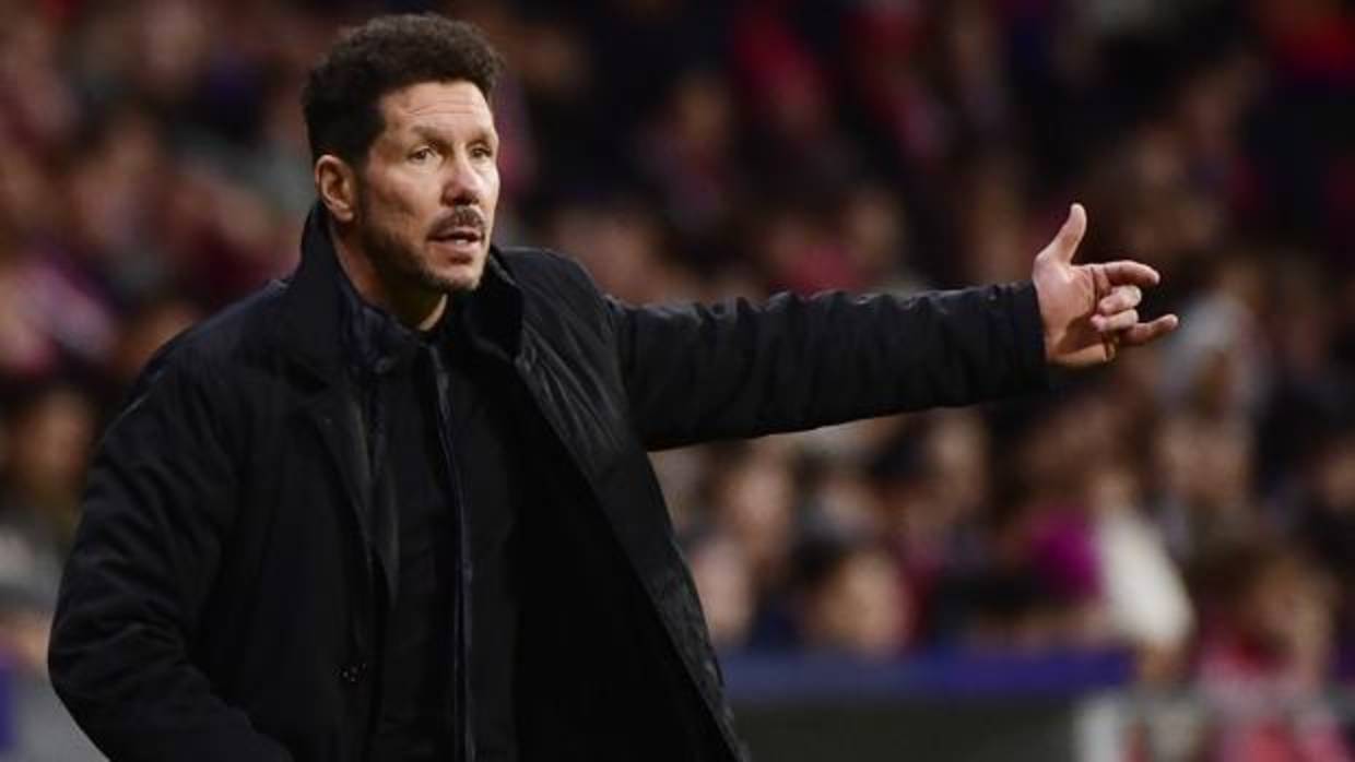 Diego Simeone, en el Wanda Metropolitano en el duelo de Liga ante el Leganés