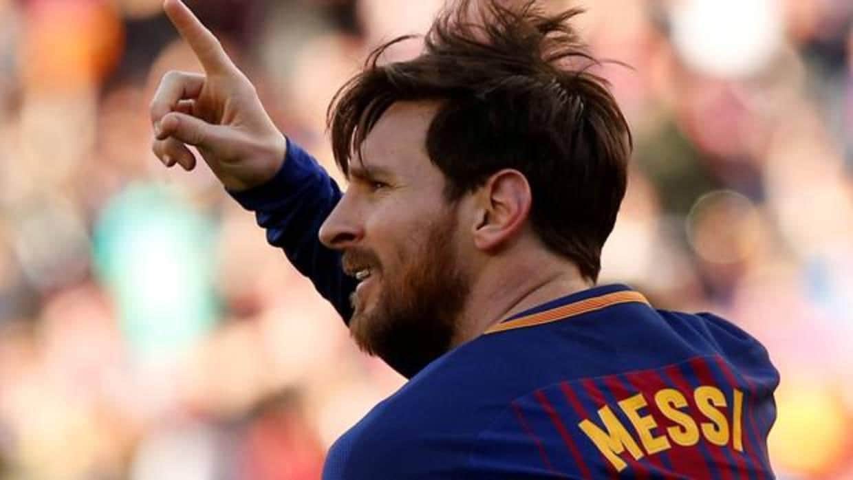 Messi celebra uno de sus goles