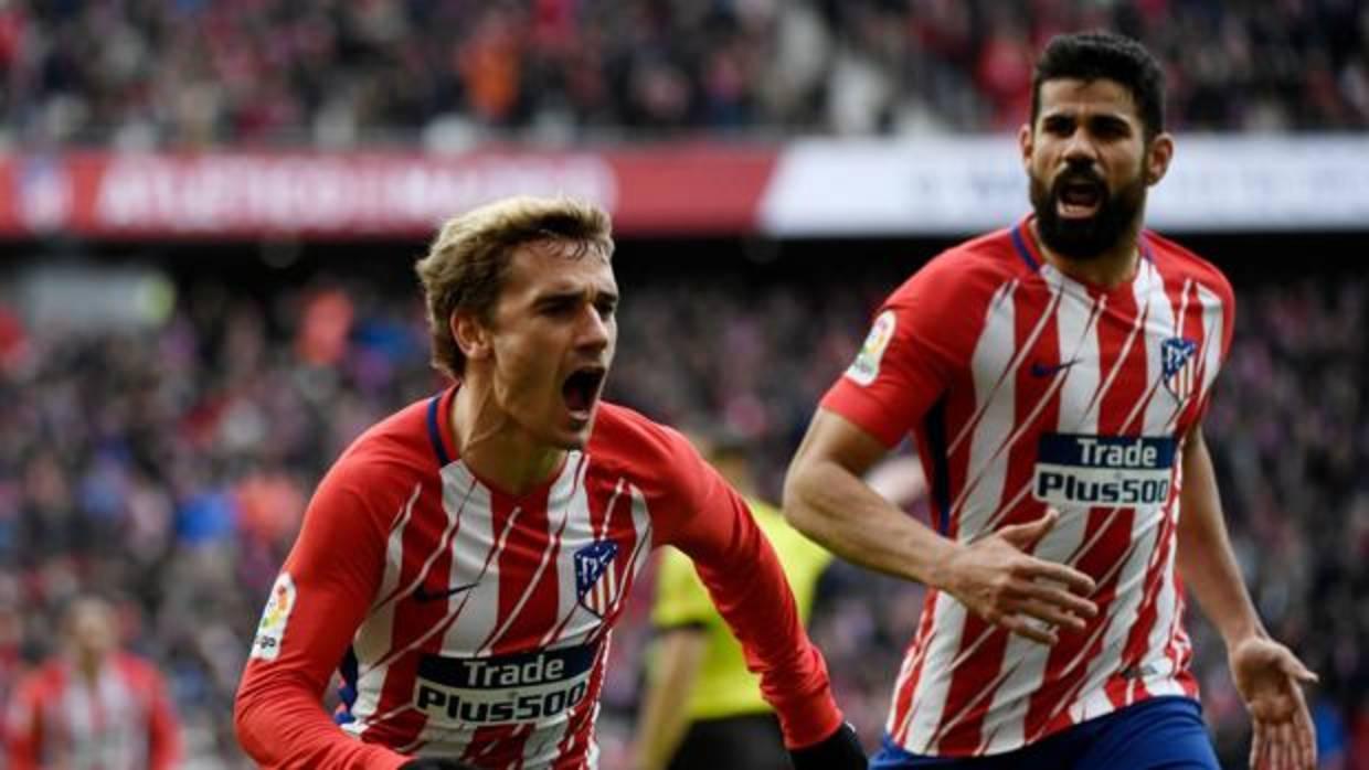 Antoine Griezmann y Diego Costa durante un encuentro con el Atlético