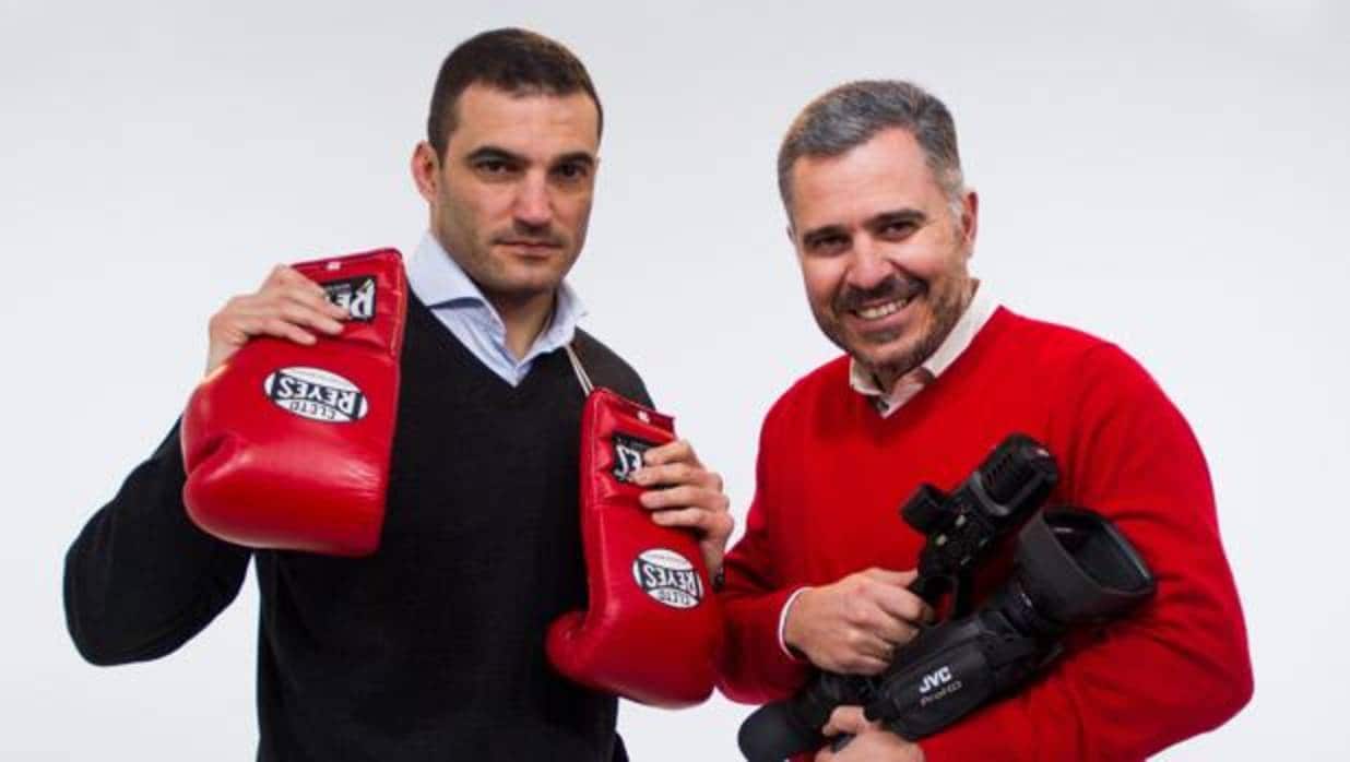El exluchador y director deportivo, Abraham Redondo, y Borja Rupérez, CEO de Titan Channel