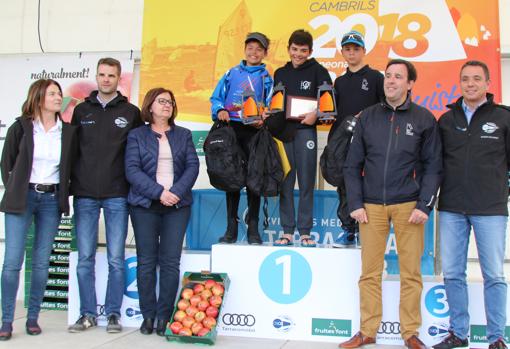 Maria Perelló, Javier Ojeda, Pol Núñez y Sara Díaz, campeones de España de Optimist